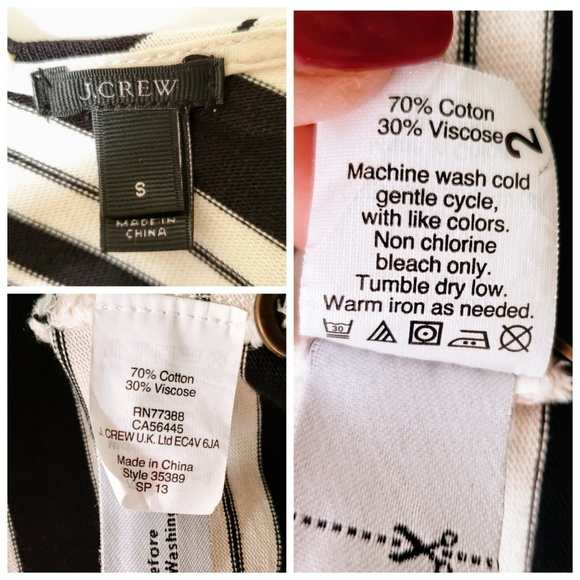 J. Crew | Black and Cream Stripe Villa Dress - Picture 8 of 8